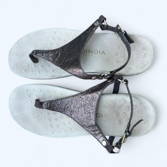 Vionic Women's Kirra Bronze Metallic Thong Sling Back Comfort Sandal size 9.5 - Picture 5 of 12